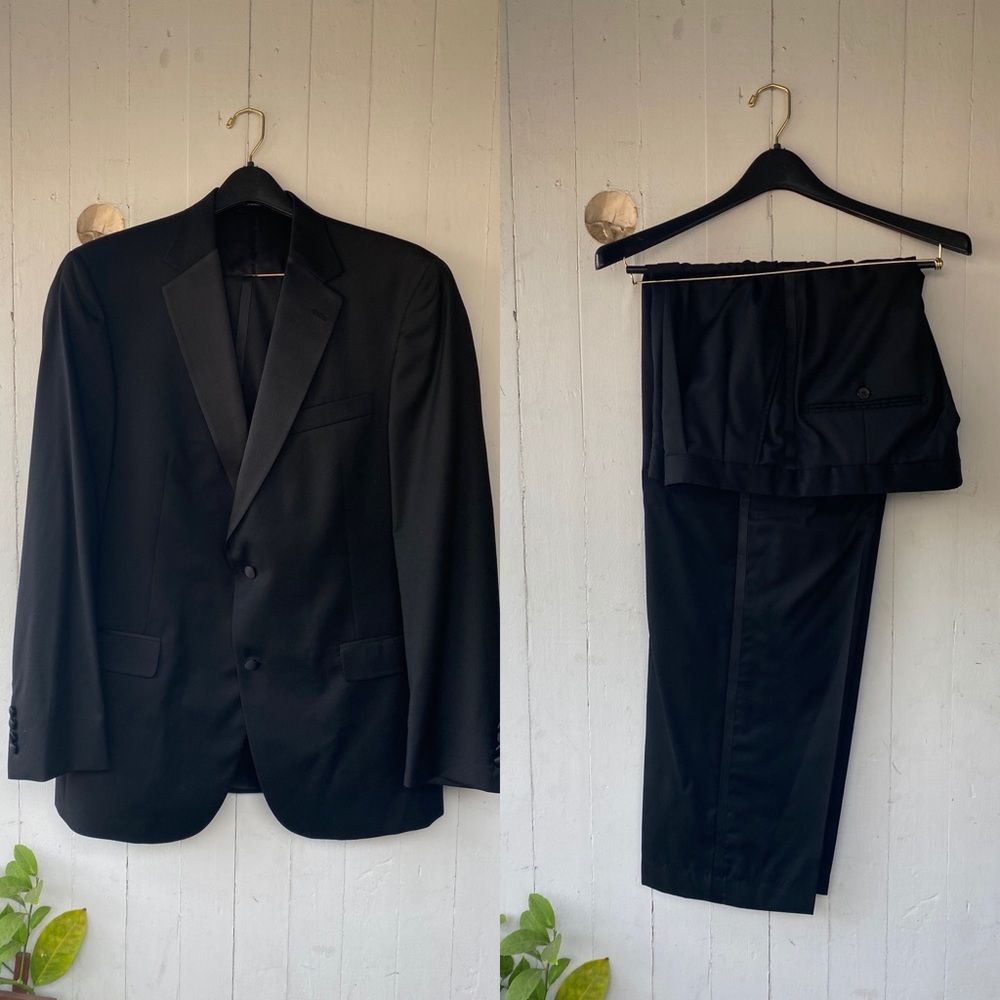 EUC! HART SCHAFFNER MARX MEN’S BK SUIT & PANTS 46L